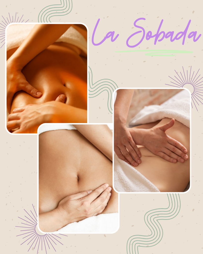 Femme recevant un massage Sobada du ventre pour soutenir la fertilité et soulager les douleurs liées au SOPK et à l’endométriose