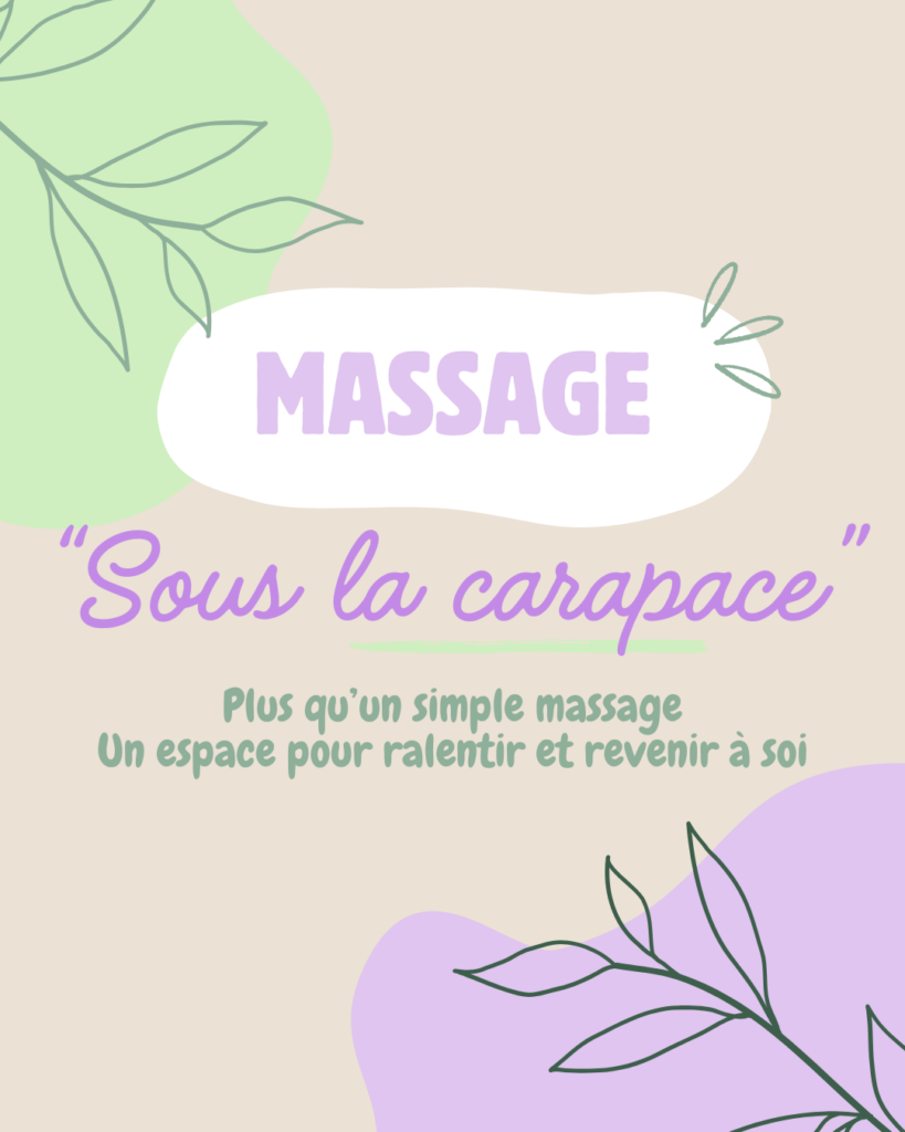 Femme recevant un massage relaxant du dos pour relâcher les tensions et lâcher prise en douceur dans le nord de la France